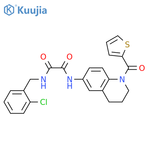 N'-(2-chlorophenyl)methyl-N-1-(thiophene-2-carbonyl)-1,2,3,4-tetrahydroquinolin-6-ylethanediamide structure