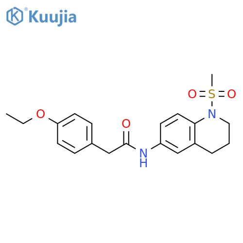 2-(4-ethoxyphenyl)-N-(1-methanesulfonyl-1,2,3,4-tetrahydroquinolin-6-yl)acetamide structure