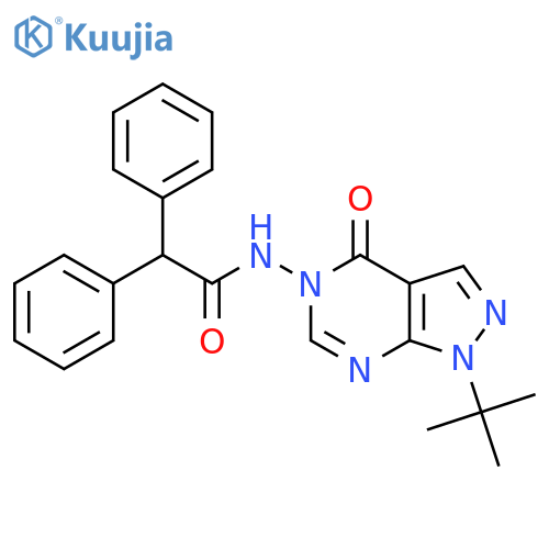 N-{1-tert-butyl-4-oxo-1H,4H,5H-pyrazolo3,4-dpyrimidin-5-yl}-2,2-diphenylacetamide structure