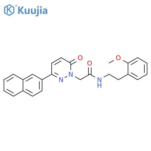 N-2-(2-methoxyphenyl)ethyl-2-3-(naphthalen-2-yl)-6-oxo-1,6-dihydropyridazin-1-ylacetamide structure