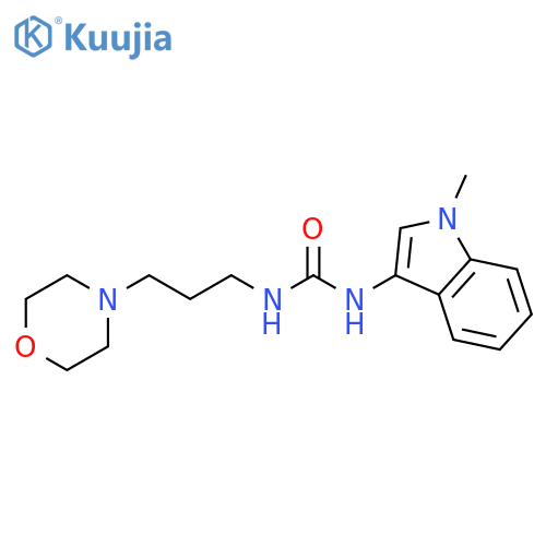3-(1-methyl-1H-indol-3-yl)-1-3-(morpholin-4-yl)propylurea structure