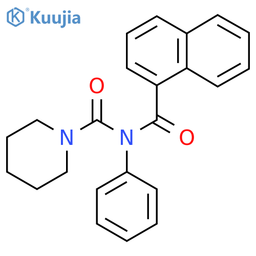 N-(naphthalene-1-carbonyl)-N-phenylpiperidine-1-carboxamide structure