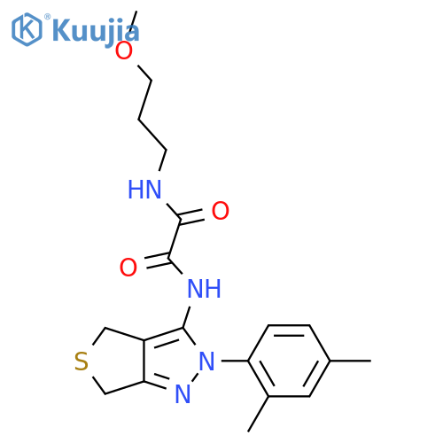 N'-2-(2,4-dimethylphenyl)-2H,4H,6H-thieno3,4-cpyrazol-3-yl-N-(3-methoxypropyl)ethanediamide structure