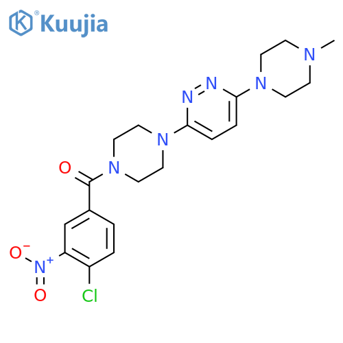 3-4-(4-chloro-3-nitrobenzoyl)piperazin-1-yl-6-(4-methylpiperazin-1-yl)pyridazine structure