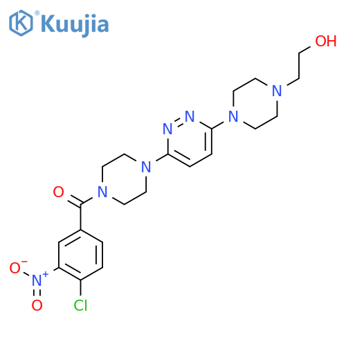 2-(4-{6-4-(4-chloro-3-nitrobenzoyl)piperazin-1-ylpyridazin-3-yl}piperazin-1-yl)ethan-1-ol structure