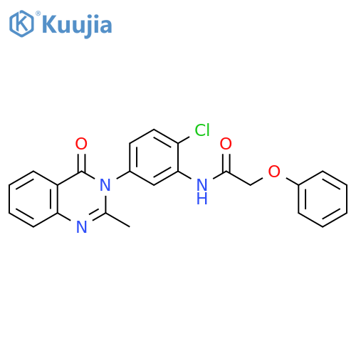 N-2-chloro-5-(2-methyl-4-oxo-3,4-dihydroquinazolin-3-yl)phenyl-2-phenoxyacetamide structure