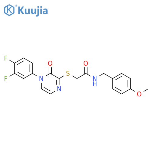 2-{4-(3,4-difluorophenyl)-3-oxo-3,4-dihydropyrazin-2-ylsulfanyl}-N-(4-methoxyphenyl)methylacetamide structure