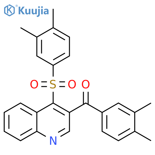 3-(3,4-dimethylbenzoyl)-4-(3,4-dimethylbenzenesulfonyl)quinoline structure