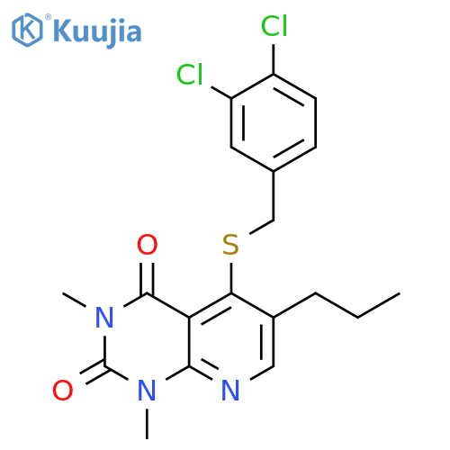 5-{(3,4-dichlorophenyl)methylsulfanyl}-1,3-dimethyl-6-propyl-1H,2H,3H,4H-pyrido2,3-dpyrimidine-2,4-dione structure