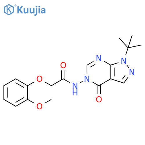 N-{1-tert-butyl-4-oxo-1H,4H,5H-pyrazolo3,4-dpyrimidin-5-yl}-2-(2-methoxyphenoxy)acetamide structure