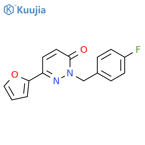 2-(4-fluorophenyl)methyl-6-(furan-2-yl)-2,3-dihydropyridazin-3-one structure