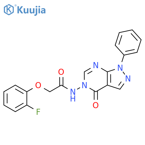 2-(2-fluorophenoxy)-N-{4-oxo-1-phenyl-1H,4H,5H-pyrazolo3,4-dpyrimidin-5-yl}acetamide structure
