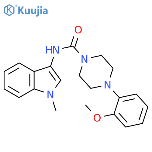4-(2-methoxyphenyl)-N-(1-methyl-1H-indol-3-yl)piperazine-1-carboxamide structure