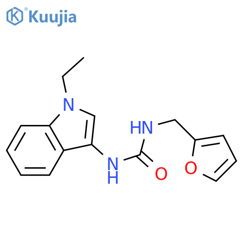 3-(1-ethyl-1H-indol-3-yl)-1-(furan-2-yl)methylurea structure