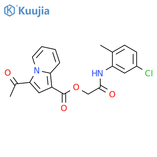 (5-chloro-2-methylphenyl)carbamoylmethyl 3-acetylindolizine-1-carboxylate structure