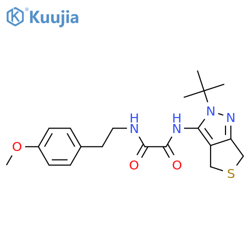 N-{2-tert-butyl-2H,4H,6H-thieno3,4-cpyrazol-3-yl}-N'-2-(4-methoxyphenyl)ethylethanediamide structure
