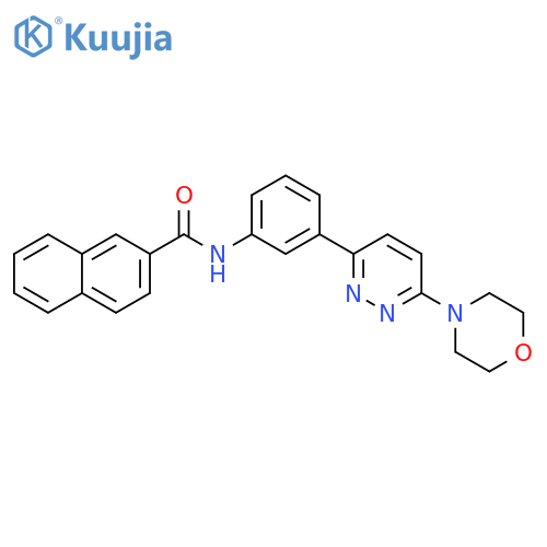 N-{3-6-(morpholin-4-yl)pyridazin-3-ylphenyl}naphthalene-2-carboxamide structure