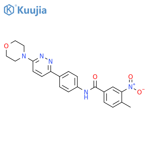 4-methyl-N-{4-6-(morpholin-4-yl)pyridazin-3-ylphenyl}-3-nitrobenzamide structure