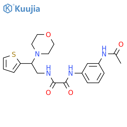 N'-(3-acetamidophenyl)-N-2-(morpholin-4-yl)-2-(thiophen-2-yl)ethylethanediamide structure
