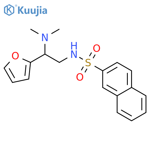 N-2-(dimethylamino)-2-(furan-2-yl)ethylnaphthalene-2-sulfonamide structure