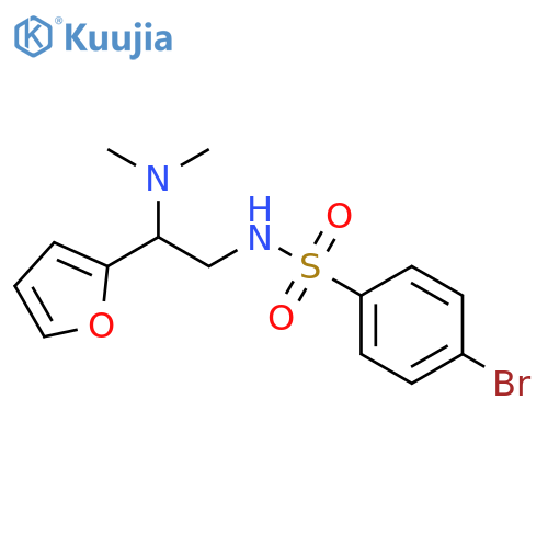 4-bromo-N-2-(dimethylamino)-2-(furan-2-yl)ethylbenzene-1-sulfonamide structure