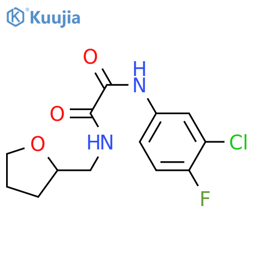 N'-(3-chloro-4-fluorophenyl)-N-(oxolan-2-yl)methylethanediamide structure