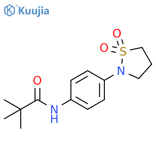 N-4-(1,1-dioxo-1lambda6,2-thiazolidin-2-yl)phenyl-2,2-dimethylpropanamide structure