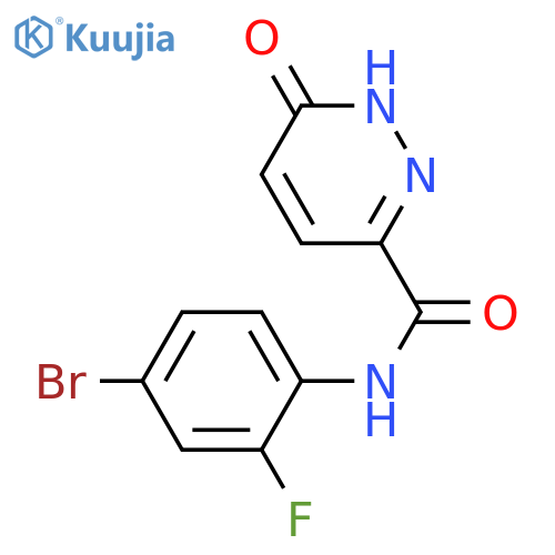 N-(4-bromo-2-fluorophenyl)-6-oxo-1,6-dihydropyridazine-3-carboxamide structure