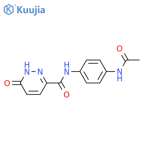 N-(4-acetamidophenyl)-6-oxo-1,6-dihydropyridazine-3-carboxamide structure