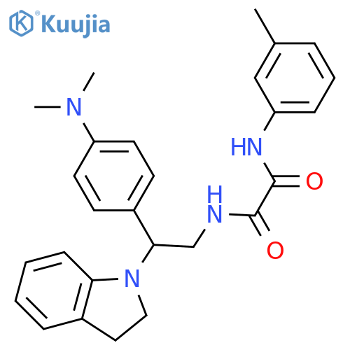N-2-(2,3-dihydro-1H-indol-1-yl)-2-4-(dimethylamino)phenylethyl-N'-(3-methylphenyl)ethanediamide structure