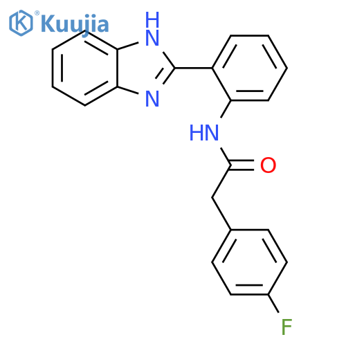 N-2-(1H-1,3-benzodiazol-2-yl)phenyl-2-(4-fluorophenyl)acetamide structure
