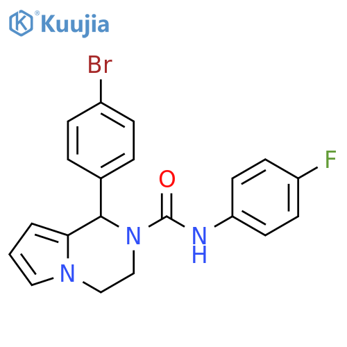 1-(4-bromophenyl)-N-(4-fluorophenyl)-1H,2H,3H,4H-pyrrolo1,2-apyrazine-2-carboxamide structure