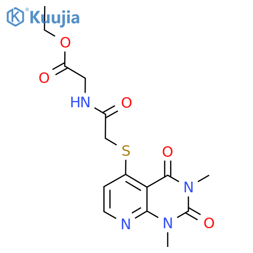 ethyl 2-2-({1,3-dimethyl-2,4-dioxo-1H,2H,3H,4H-pyrido2,3-dpyrimidin-5-yl}sulfanyl)acetamidoacetate structure