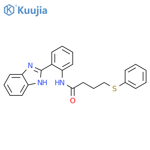N-2-(1H-1,3-benzodiazol-2-yl)phenyl-4-(phenylsulfanyl)butanamide structure
