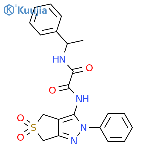 N-{5,5-dioxo-2-phenyl-2H,4H,6H-5lambda6-thieno3,4-cpyrazol-3-yl}-N'-(1-phenylethyl)ethanediamide structure