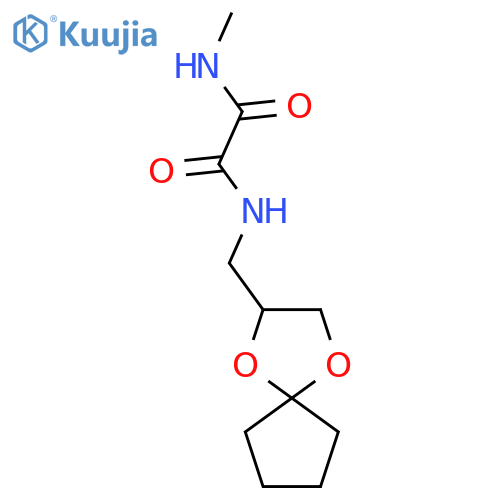 N'-({1,4-dioxaspiro4.4nonan-2-yl}methyl)-N-methylethanediamide structure