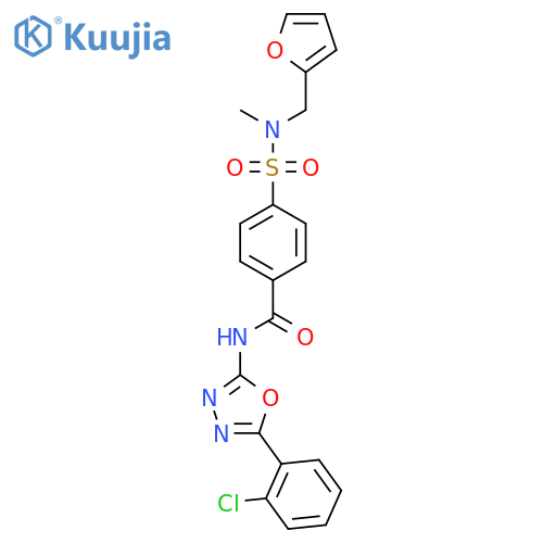 N-5-(2-chlorophenyl)-1,3,4-oxadiazol-2-yl-4-{(furan-2-yl)methyl(methyl)sulfamoyl}benzamide structure