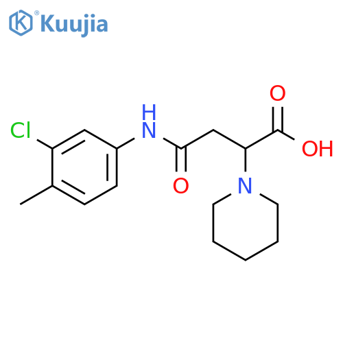 1-Piperidineacetic acid, α-[2-[(3-chloro-4-methylphenyl)amino]-2-oxoethyl]- structure