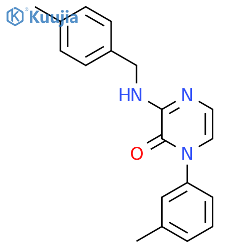 1-(3-methylphenyl)-3-{(4-methylphenyl)methylamino}-1,2-dihydropyrazin-2-one structure