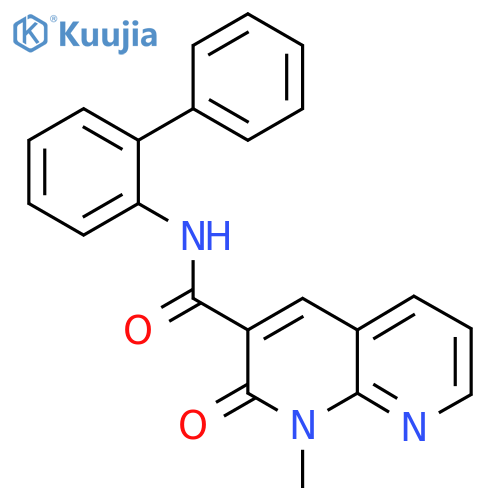 N-{1,1'-biphenyl-2-yl}-1-methyl-2-oxo-1,2-dihydro-1,8-naphthyridine-3-carboxamide structure