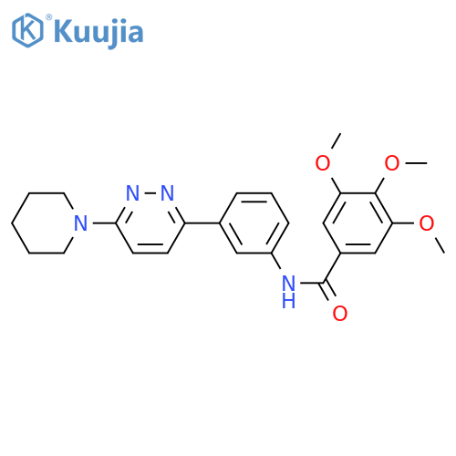 3,4,5-trimethoxy-N-{3-6-(piperidin-1-yl)pyridazin-3-ylphenyl}benzamide structure