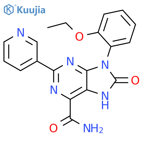 9-(2-ethoxyphenyl)-8-oxo-2-(pyridin-3-yl)-8,9-dihydro-7H-purine-6-carboxamide structure