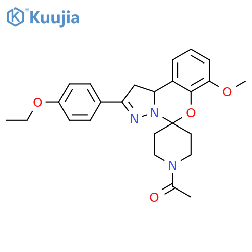 Ethanone, 1-[2'-(4-ethoxyphenyl)-1',10'b-dihydro-7'-methoxyspiro[piperidine-4,5'-[5H]pyrazolo[1,5-c][1,3]benzoxazin]-1-yl]- structure