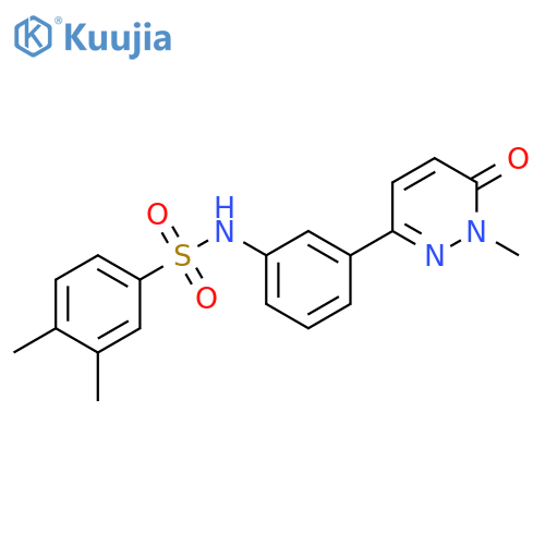 3,4-dimethyl-N-3-(1-methyl-6-oxo-1,6-dihydropyridazin-3-yl)phenylbenzene-1-sulfonamide structure