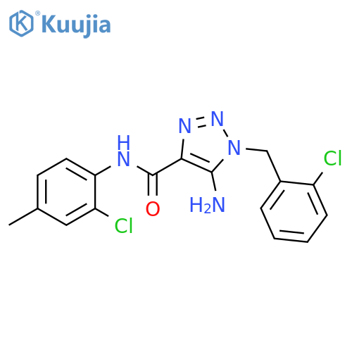 5-amino-N-(2-chloro-4-methylphenyl)-1-(2-chlorophenyl)methyl-1H-1,2,3-triazole-4-carboxamide structure