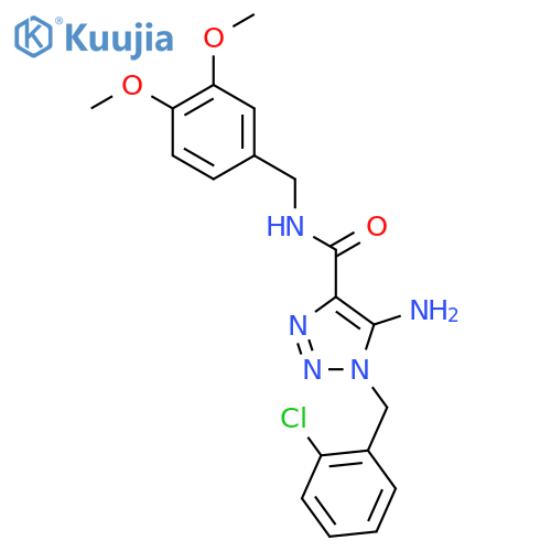 5-amino-1-(2-chlorophenyl)methyl-N-(3,4-dimethoxyphenyl)methyl-1H-1,2,3-triazole-4-carboxamide structure