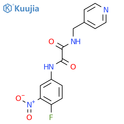 N-(4-fluoro-3-nitrophenyl)-N'-(pyridin-4-yl)methylethanediamide structure