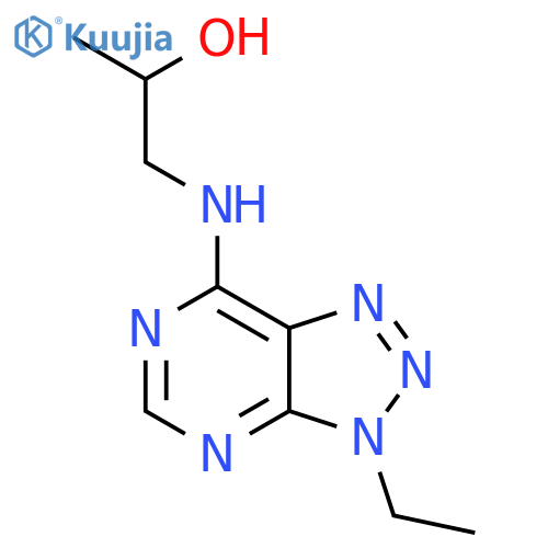 1-({3-ethyl-3H-1,2,3triazolo4,5-dpyrimidin-7-yl}amino)propan-2-ol structure