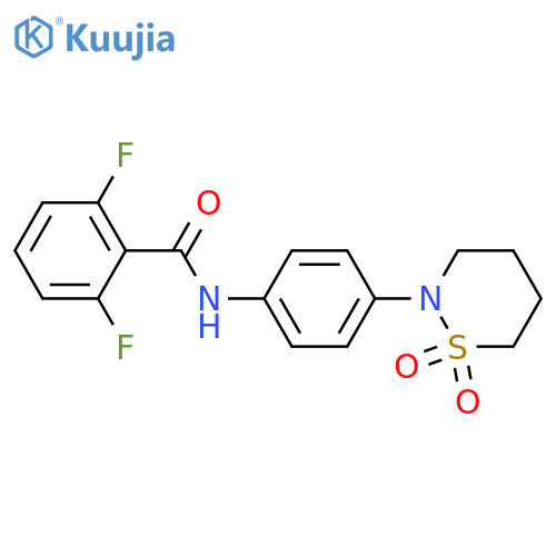 N-4-(1,1-dioxo-1lambda6,2-thiazinan-2-yl)phenyl-2,6-difluorobenzamide structure