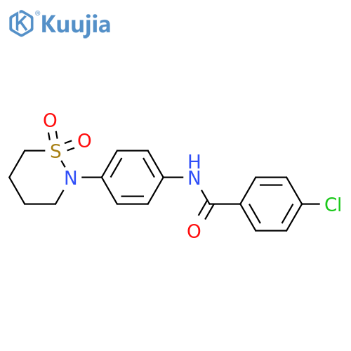 4-chloro-N-4-(1,1-dioxo-1lambda6,2-thiazinan-2-yl)phenylbenzamide structure